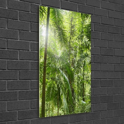 Quadro in vetro acrilico verticale Foresta pluviale