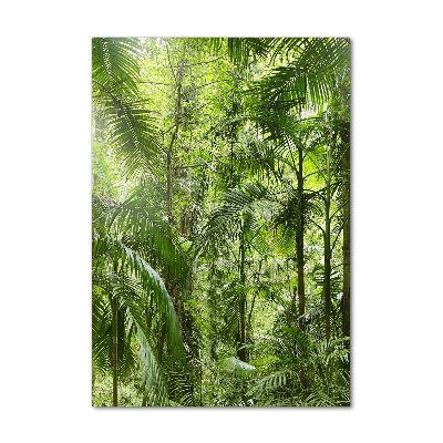 Quadro in vetro acrilico verticale Foresta pluviale