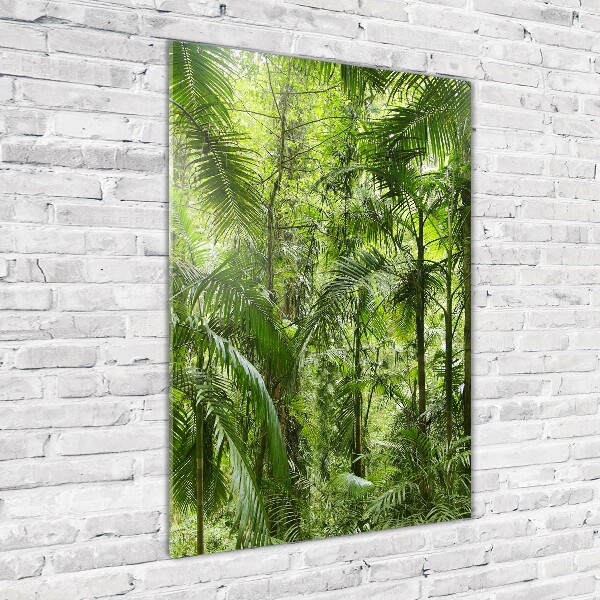 Quadro in vetro acrilico verticale Foresta pluviale