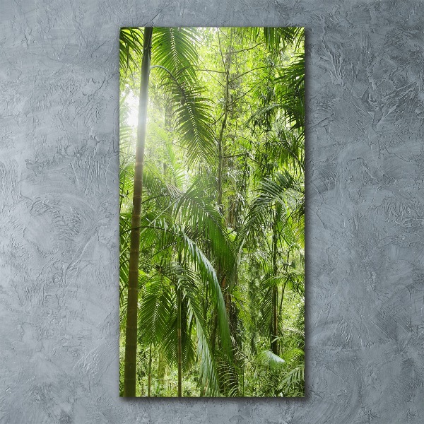 Quadro in vetro acrilico verticale Foresta pluviale