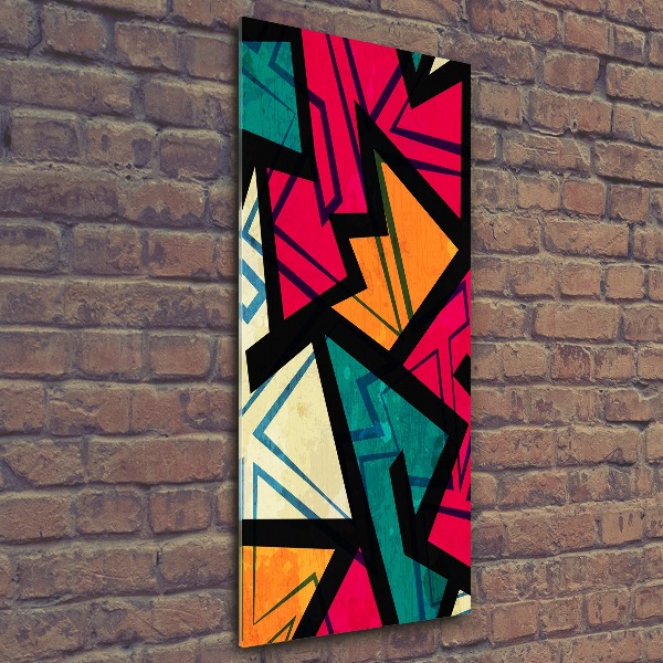 Quadro in vetro acrilico verticale Sfondo geometrico
