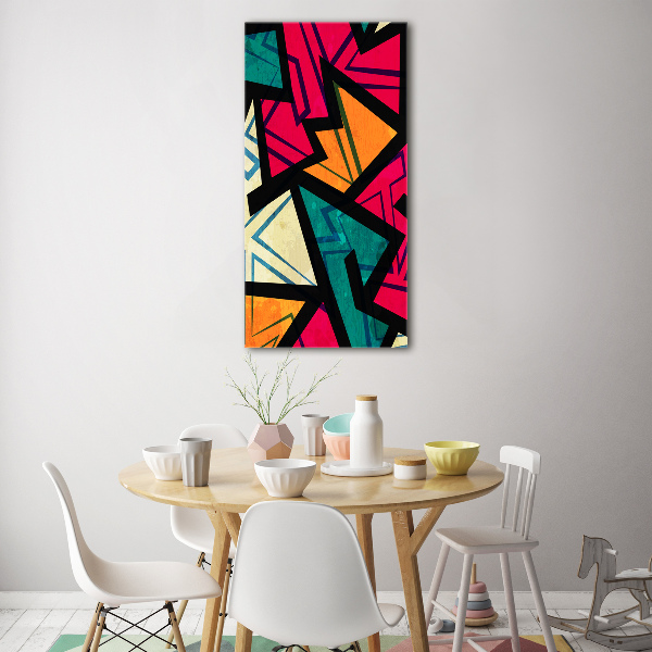 Quadro in vetro acrilico verticale Sfondo geometrico