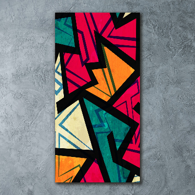Quadro in vetro acrilico verticale Sfondo geometrico