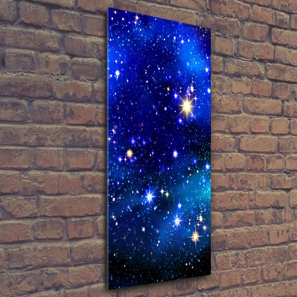 Quadro vetro acrilico verticale Cielo stellato
