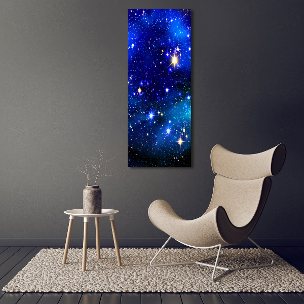 Quadro vetro acrilico verticale Cielo stellato