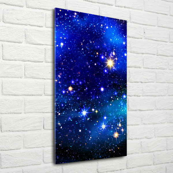 Quadro vetro acrilico verticale Cielo stellato