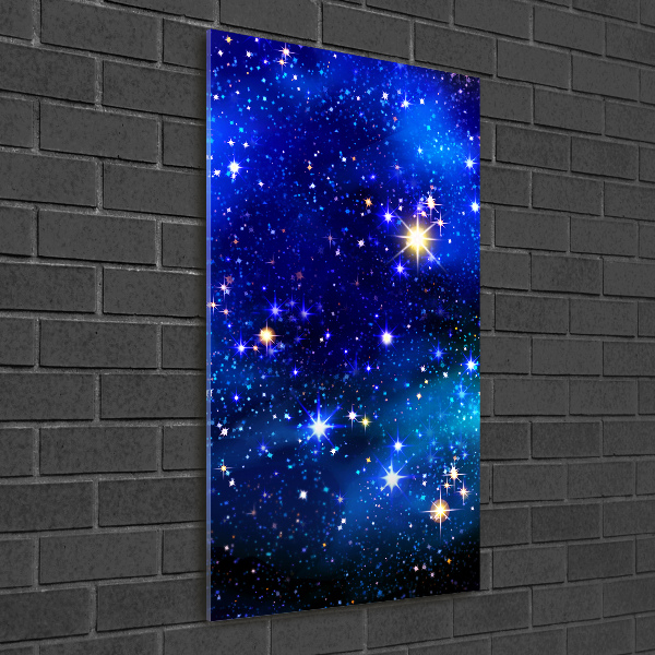 Quadro vetro acrilico verticale Cielo stellato