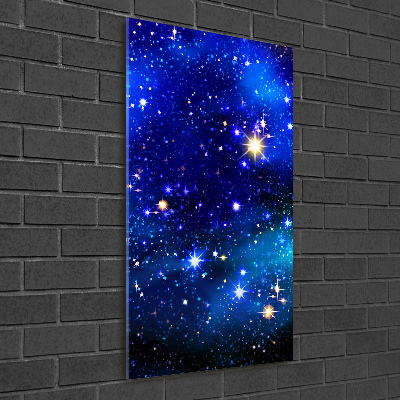 Quadro vetro acrilico verticale Cielo stellato