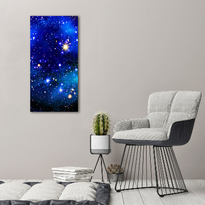 Quadro vetro acrilico verticale Cielo stellato