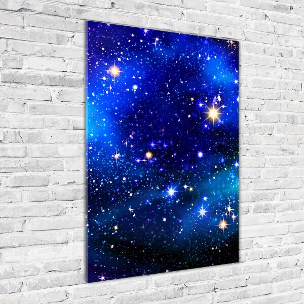 Quadro vetro acrilico verticale Cielo stellato