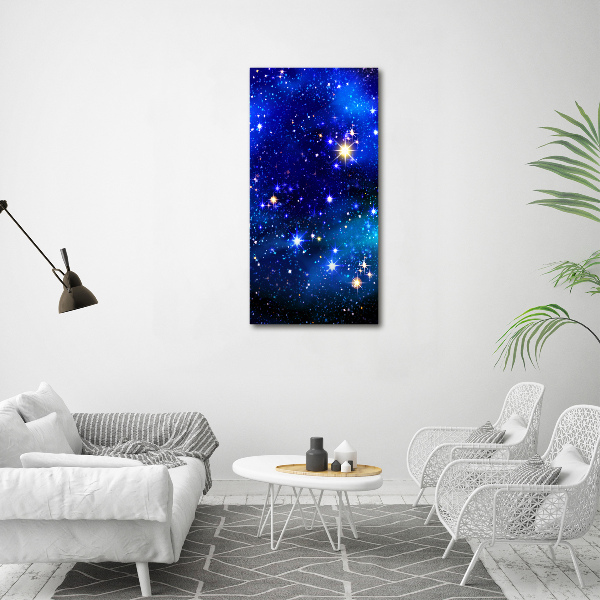Quadro vetro acrilico verticale Cielo stellato