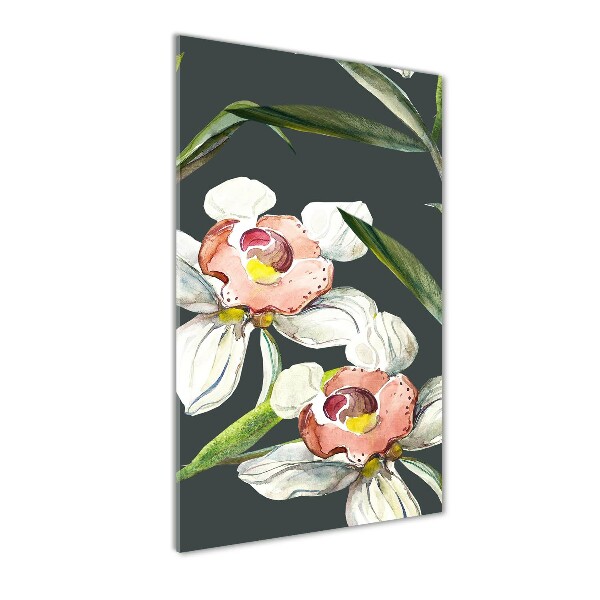 Quadro stampa su vetro acrilico verticale Motivo floreale