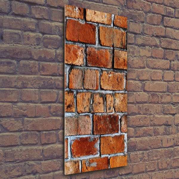 Quadro acrilico verticale Muro di mattoni