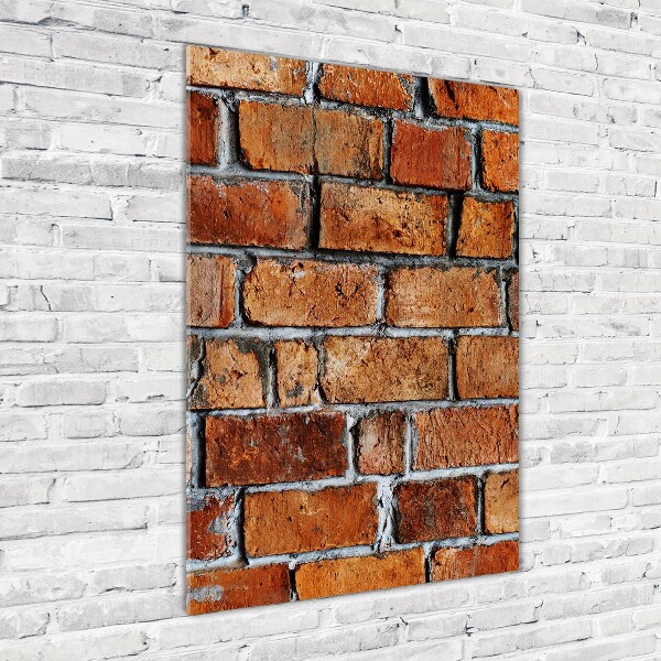 Quadro acrilico verticale Muro di mattoni