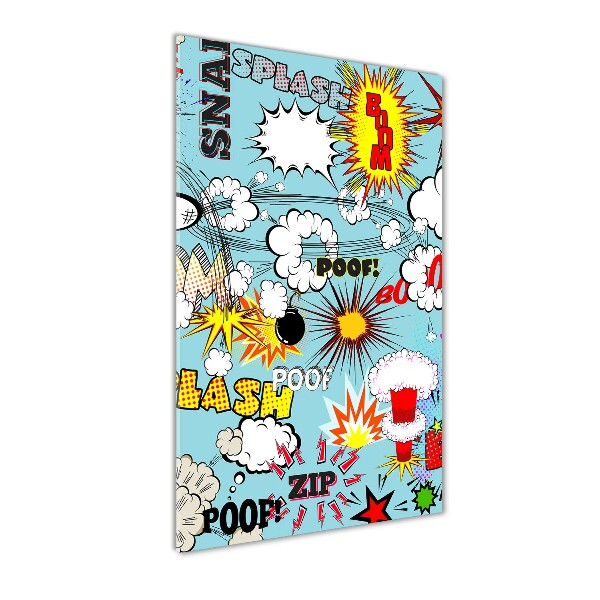 Quadro vetro acrilico verticale Fumetti