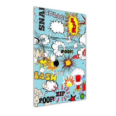 Quadro vetro acrilico verticale Fumetti