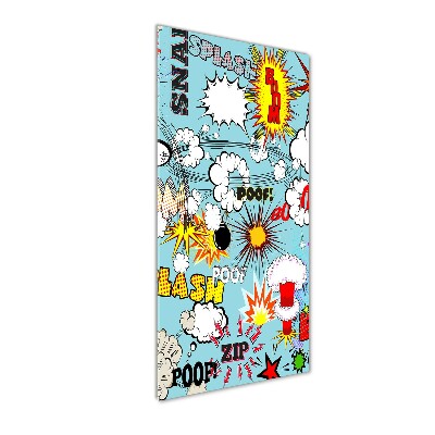 Quadro vetro acrilico verticale Fumetti