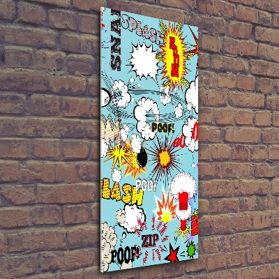 Quadro vetro acrilico verticale Fumetti