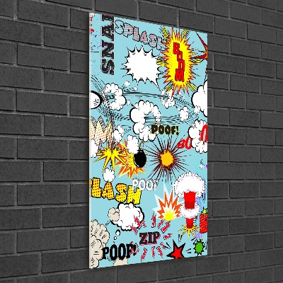 Quadro vetro acrilico verticale Fumetti