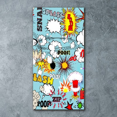 Quadro vetro acrilico verticale Fumetti