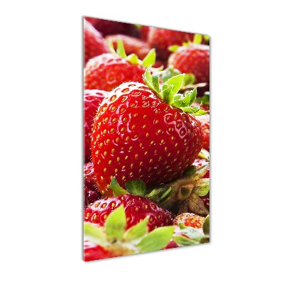 Quadro acrilico verticale Fragole