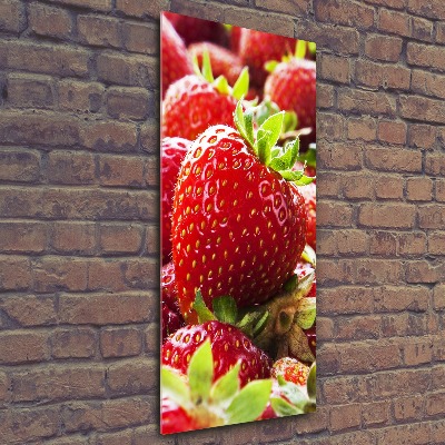 Quadro acrilico verticale Fragole