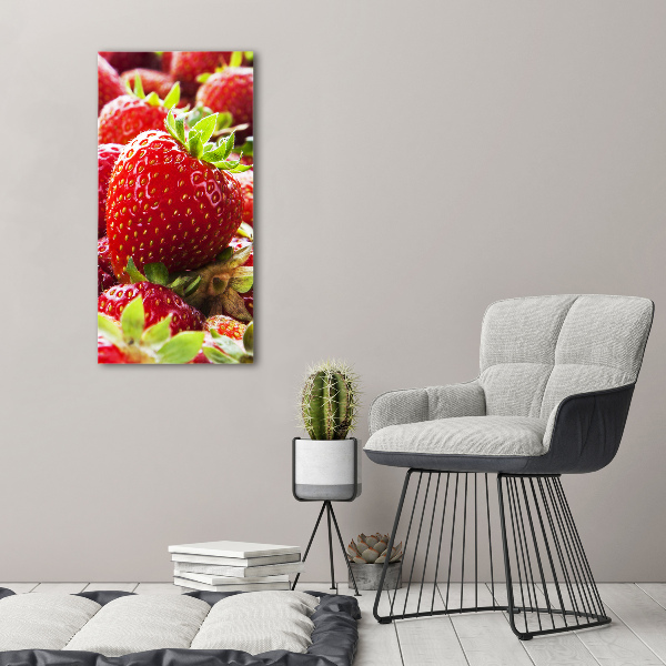 Quadro acrilico verticale Fragole