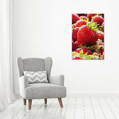 Quadro acrilico verticale Fragole