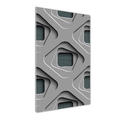 Quadro in vetro acrilico verticale Astrazione 3D