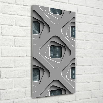 Quadro in vetro acrilico verticale Astrazione 3D