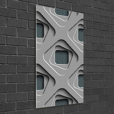 Quadro in vetro acrilico verticale Astrazione 3D