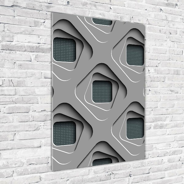 Quadro in vetro acrilico verticale Astrazione 3D
