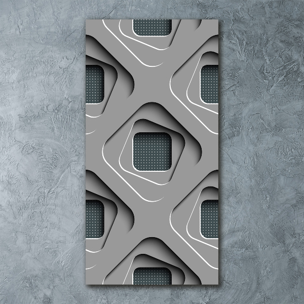 Quadro in vetro acrilico verticale Astrazione 3D