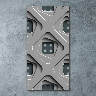 Quadro in vetro acrilico verticale Astrazione 3D