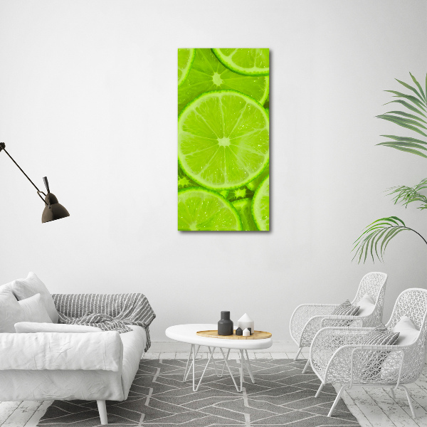 Quadro in vetro acrilico verticale Lime