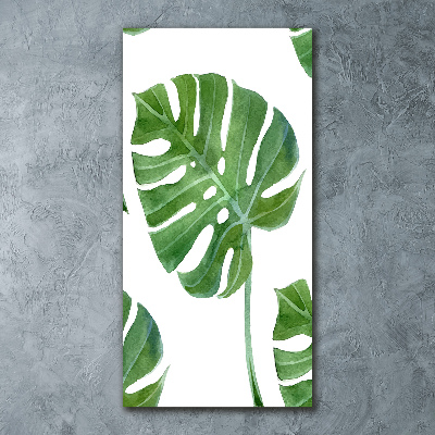 Quadro in vetro acrilico verticale Monstera