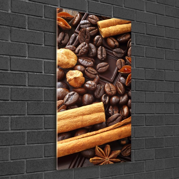 Quadro stampa su vetro acrilico verticale Cioccolato fondente