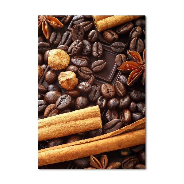 Quadro stampa su vetro acrilico verticale Cioccolato fondente