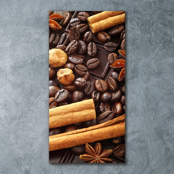 Quadro stampa su vetro acrilico verticale Cioccolato fondente