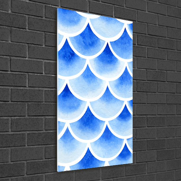 Quadro vetro acrilico verticale Squame di pesce