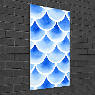 Quadro vetro acrilico verticale Squame di pesce