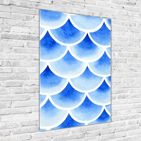 Quadro vetro acrilico verticale Squame di pesce