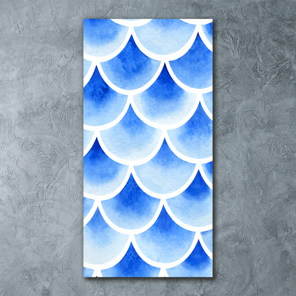 Quadro vetro acrilico verticale Squame di pesce