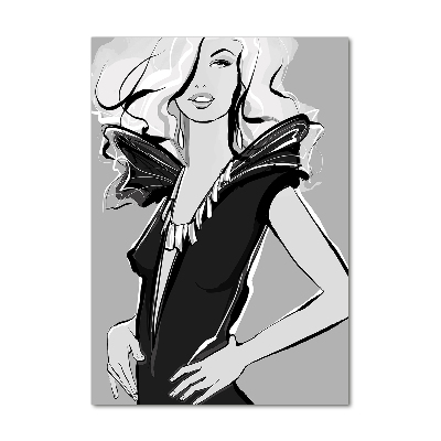 Quadro acrilico verticale Illustrazione di moda