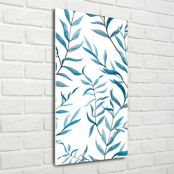 Quadro acrilico verticale Foglie