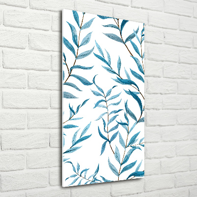 Quadro acrilico verticale Foglie