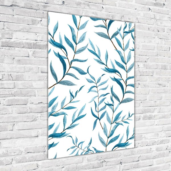 Quadro acrilico verticale Foglie