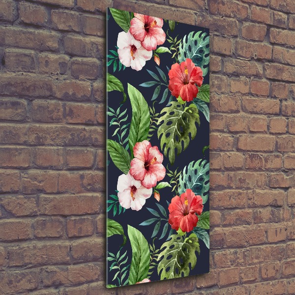 Quadro stampa su vetro acrilico verticale Modello hawaiano