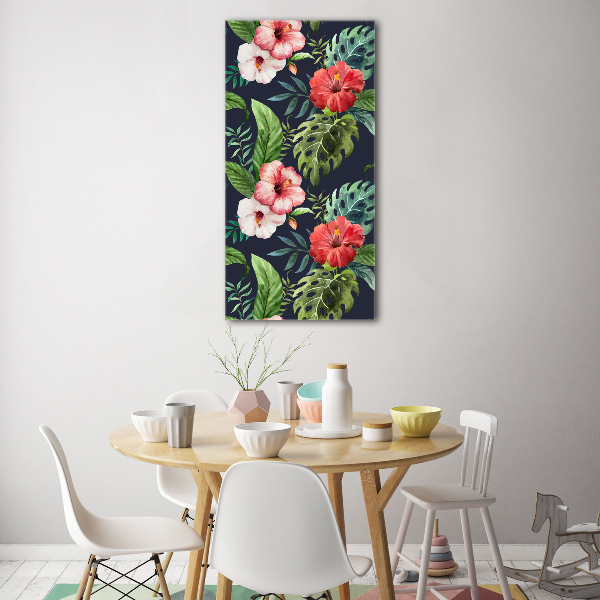 Quadro stampa su vetro acrilico verticale Modello hawaiano