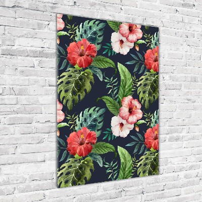 Quadro stampa su vetro acrilico verticale Modello hawaiano